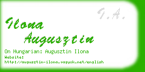 ilona augusztin business card